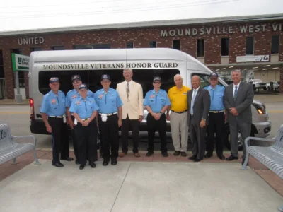 Moundsville Honor Guard Thanks Marshall County Commission For New 15-Passenger Van